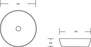 Раковина Milleau Miel MU0098-EWS белый с золотом